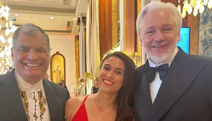 Rafael Correa y Julian Assange causan sensación en el Festival de Cannes