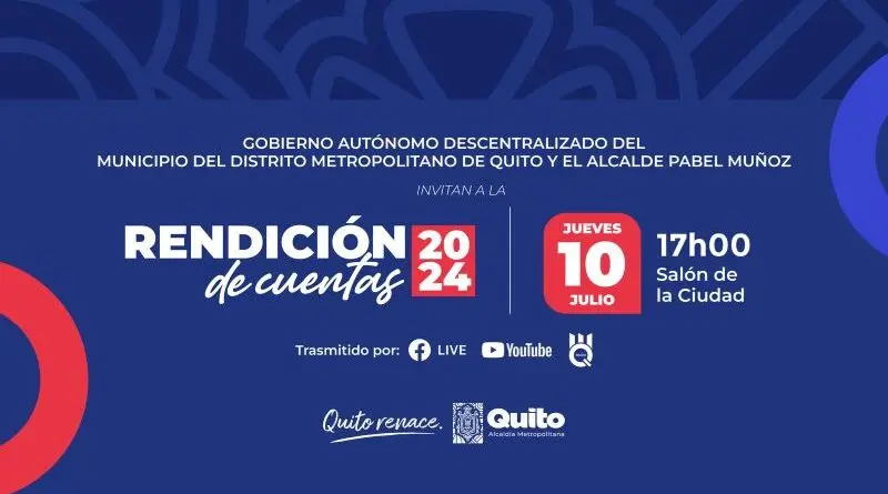 Rendición de cuentas del alcalde de Quito el 10 de julio- Últimas noticias Ecuador