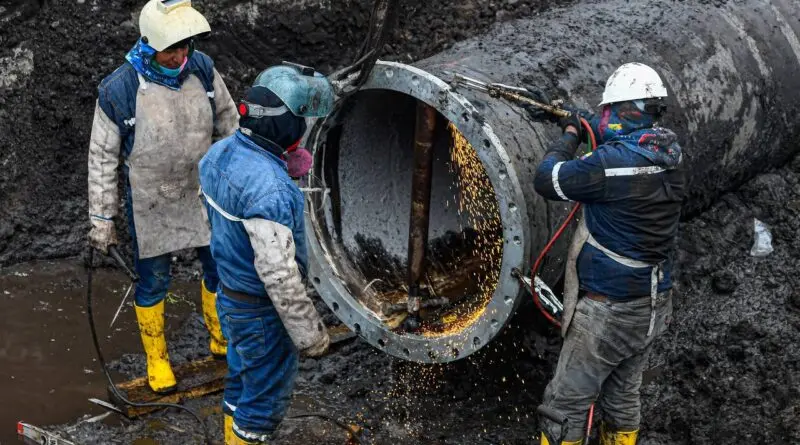Avance en instalación de tubería en La Mica- Últimas noticias Ecuador